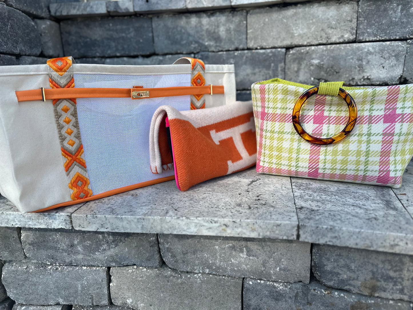 Blanket Needlepoint Clutch